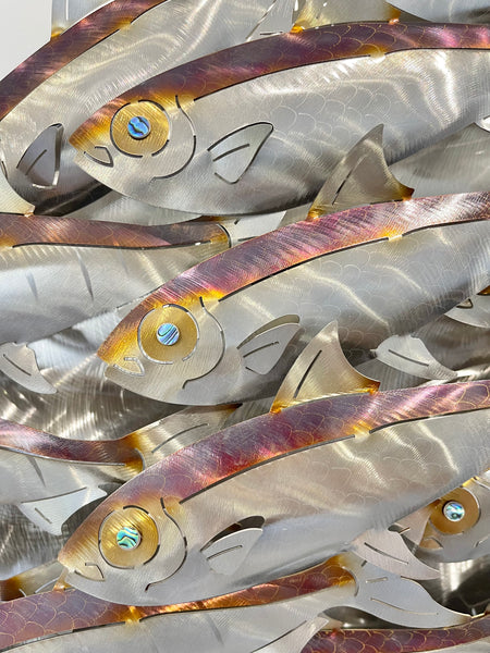 Sardine bait ball heated treated.