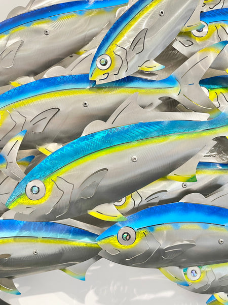 Strength in numbers Out of the blue on larger backing with small & big kingis