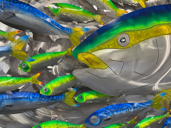 Kingfish with sardines & pilchards
