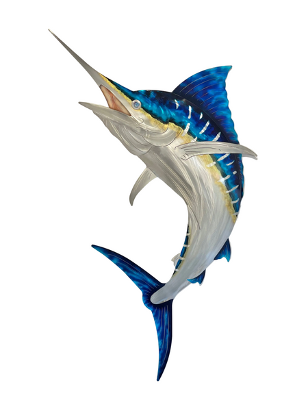 Marlin Jumping Airbrushed 1.8m water jet cut