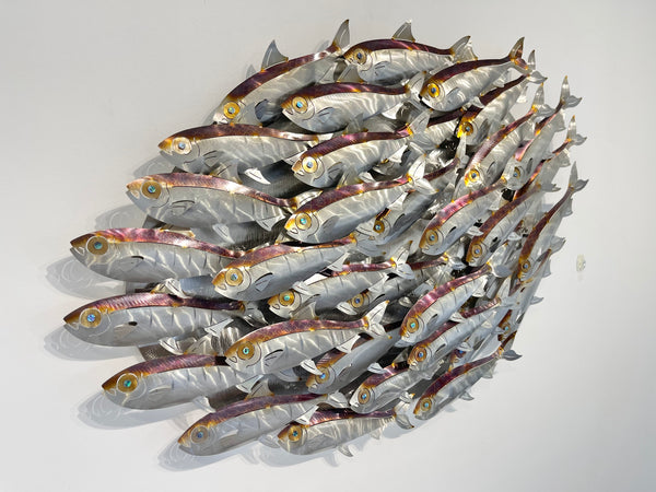 Mullet/Sardine bait ball heated treated multi colour small