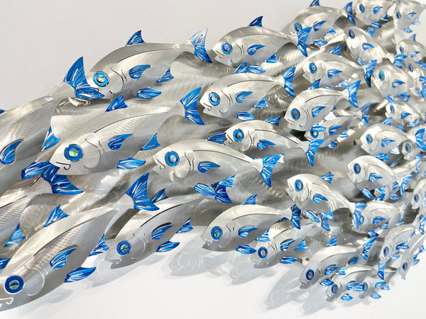 Baitfish Shoal “hand painted blue”