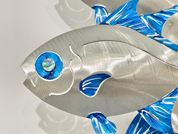 Moonfish hand painted Blue