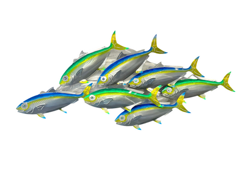 7 kingfish airbrushed  “Blue & Green”