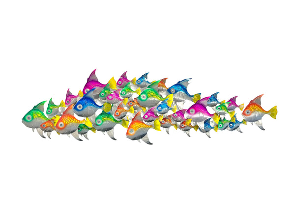 Angel fish airbrushed large & small fish on white backing