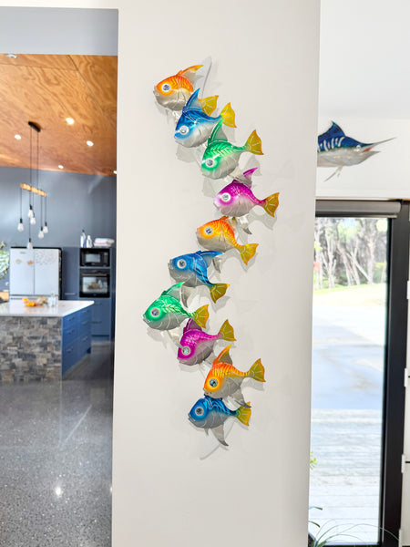 Angel fish vertical school