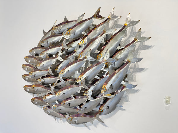 Mullet/Sardine bait ball heated treated multi colour small