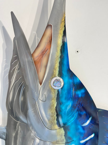 Marlin Jumping Airbrushed 1.8m water jet cut