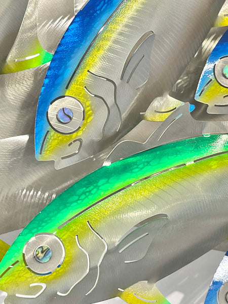 7 kingfish airbrushed  “Blue & Green”