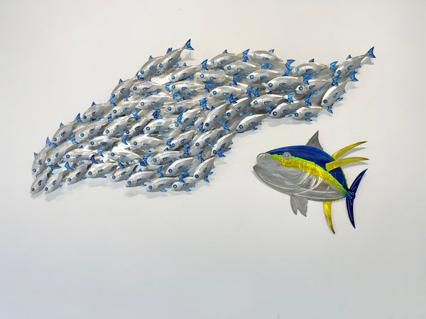 Baitfish Shoal “hand painted blue”