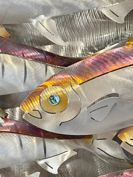 Mullet/Sardine bait ball heated treated multi colour small