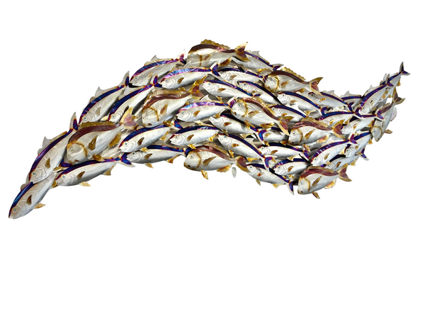 Darting Kingfish & Snapper school electric blue.