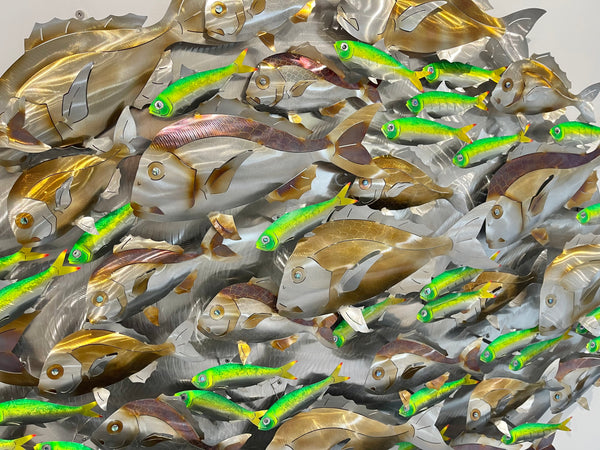 Snapper with green Pilchards