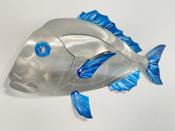 Barely legal Snapper hand painted blue
