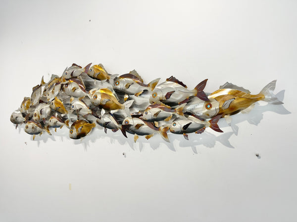 Snapper school undersized in multi & gold colourings