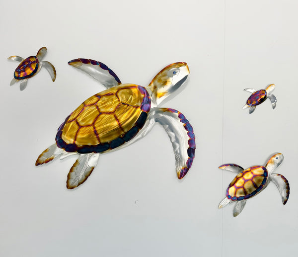 Turtle electric blue Heat treated 80cm