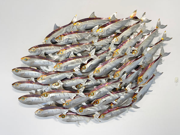 Mullet/Sardine bait ball heated treated multi colour small