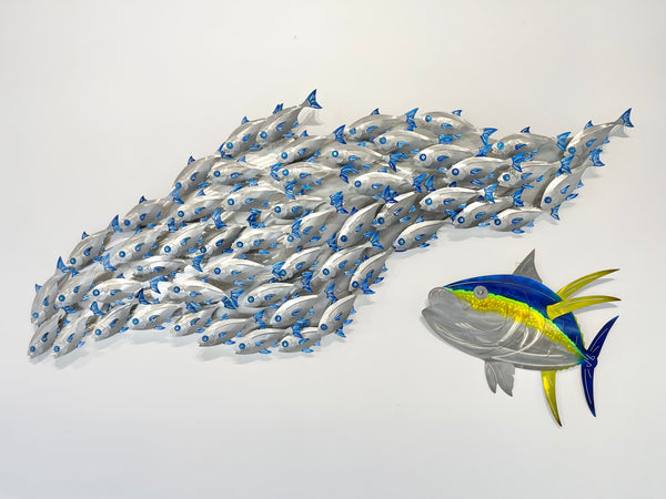 Baitfish Shoal “hand painted blue”