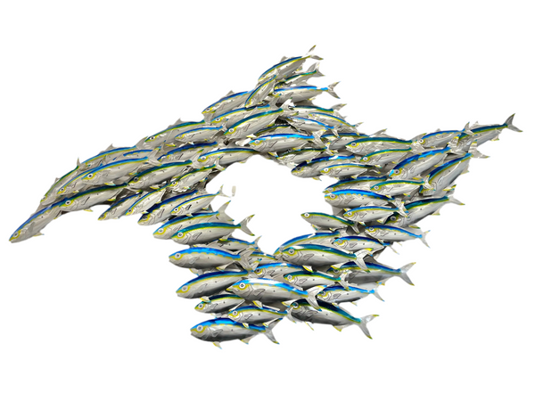 Strength in numbers Out of the blue on larger backing with small & big kingis