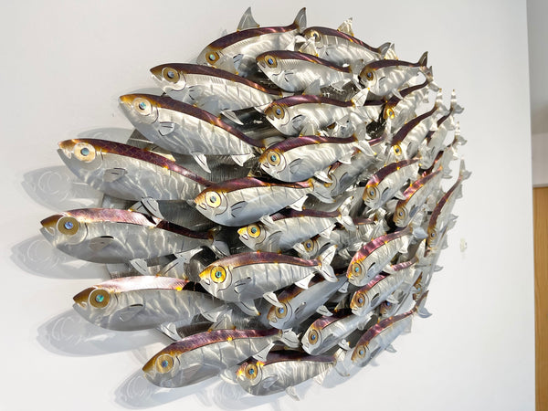 Mullet/Sardine bait ball heated treated multi colour small