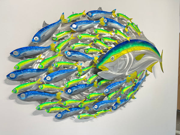 Kingfish with sardines & pilchards