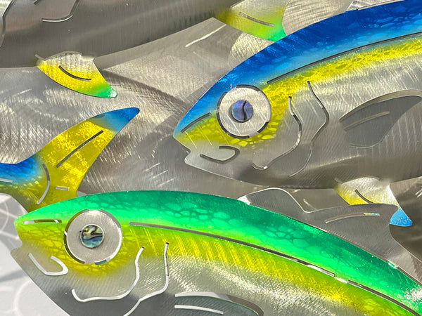 7 kingfish airbrushed  “Blue & Green”
