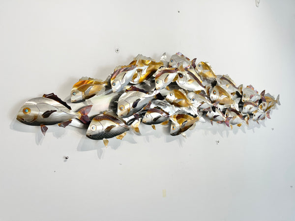 Snapper school undersized in multi & gold colourings