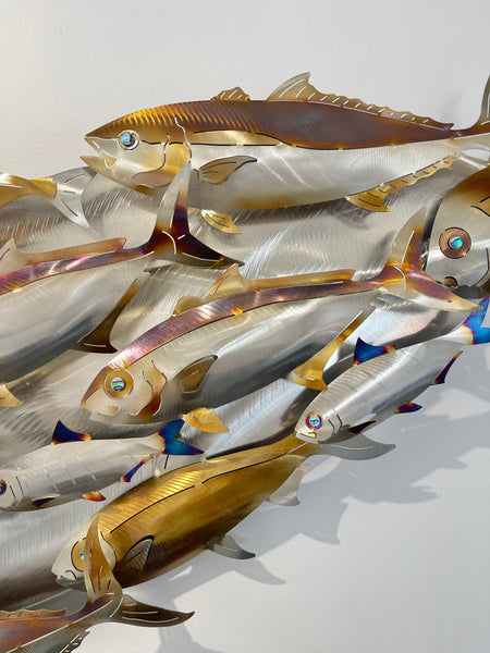 Fishy Slick john dory with electric blue pilchards
