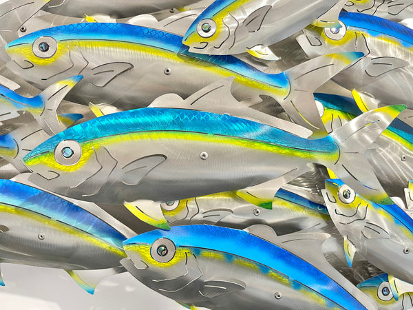 Strength in numbers Out of the blue on larger backing with small & big kingis