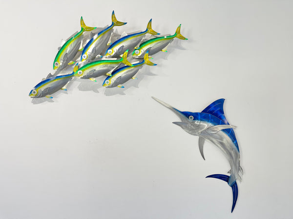 7 kingfish airbrushed  “Blue & Green”
