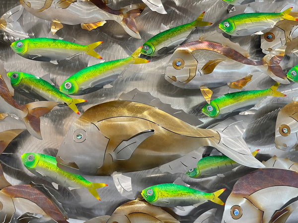 Snapper with green Pilchards
