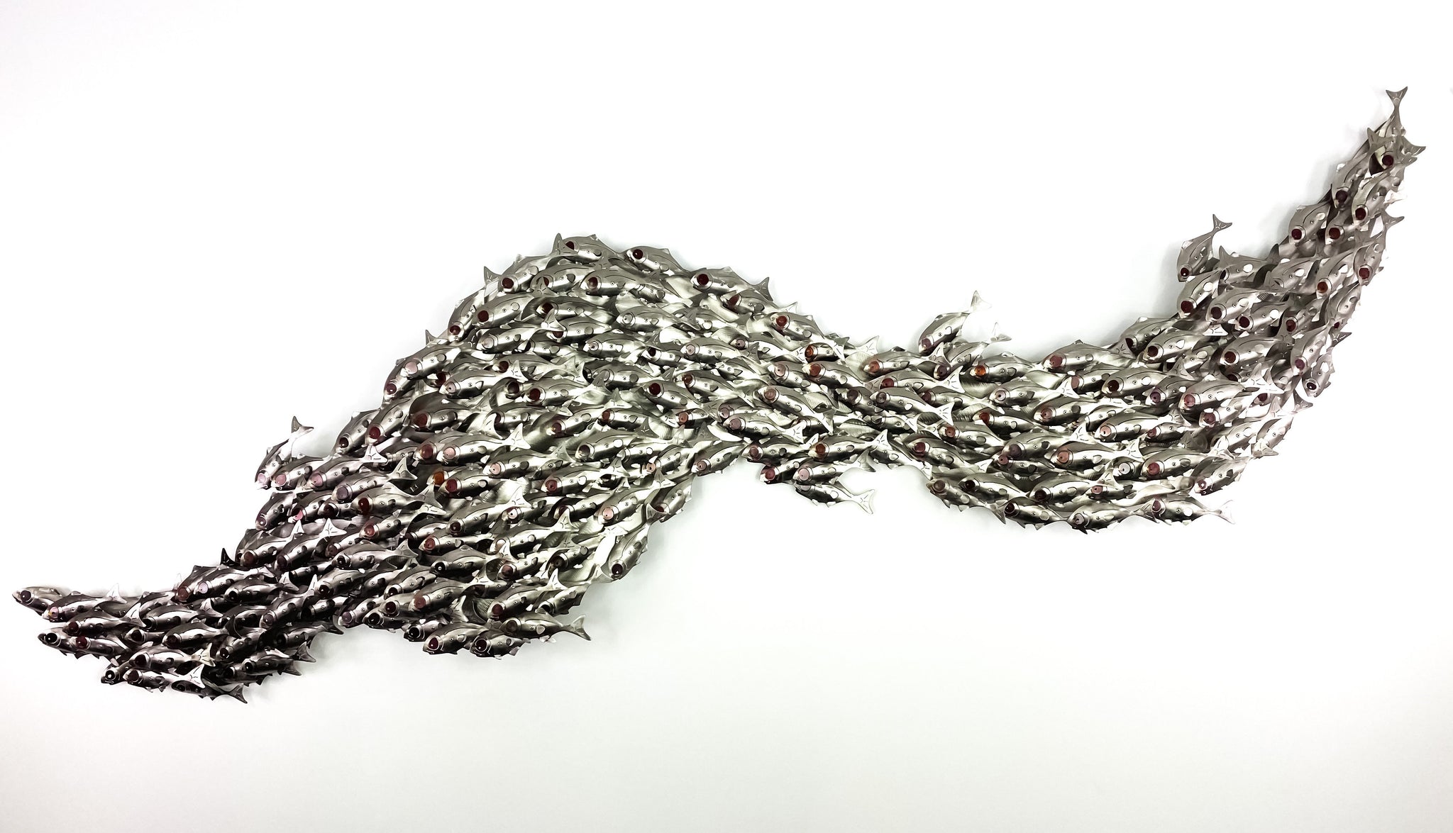 undulating Silver Baitfish school