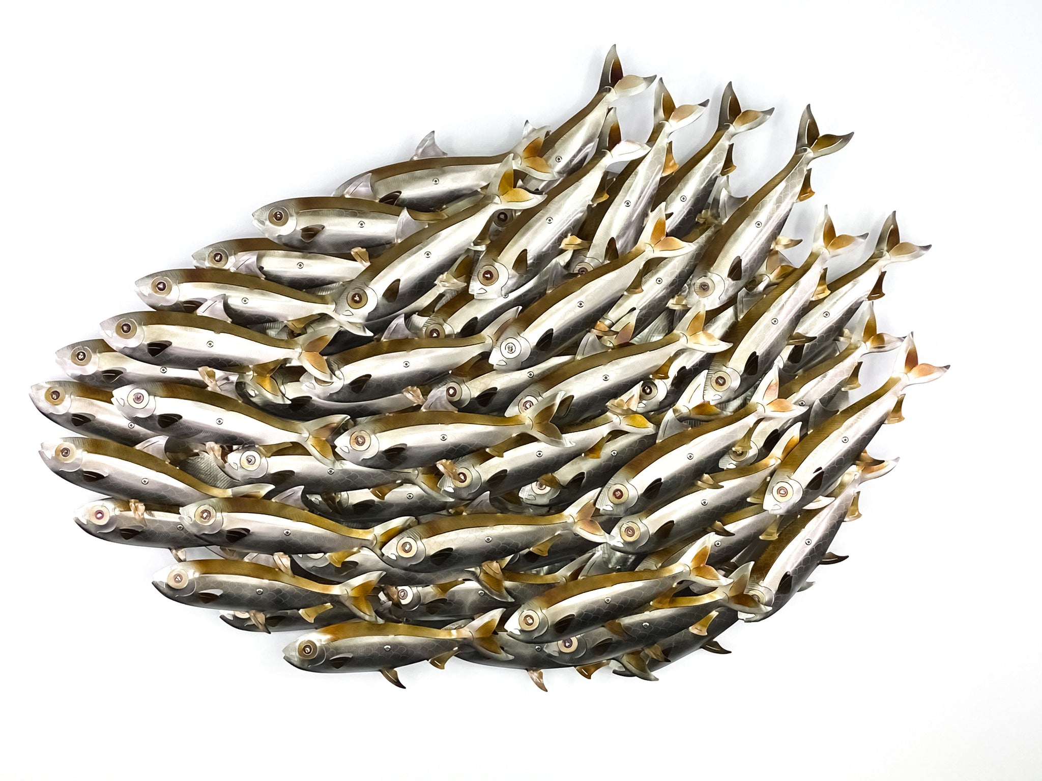 Mullet/Sardine bait ball heat treated gold small